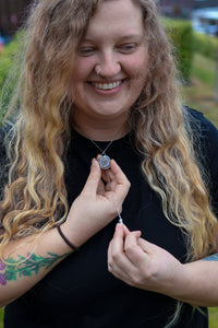 Sea Siren Necklace with Ammonite & Abalone Inlay