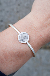 Myrtle Leaf Cuff Bracelet