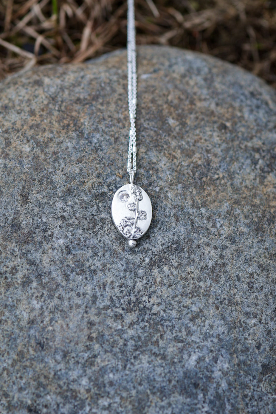 Moonlight Lupine Necklace with Zircon