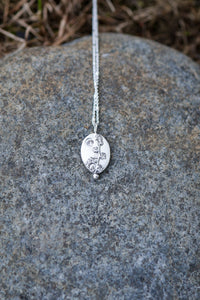 Moonlight Lupine Necklace with Zircon