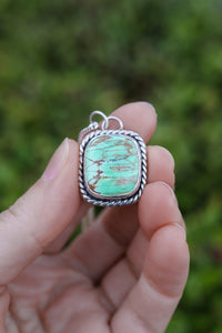 Aurora Birch Reversible Necklace with Variscite