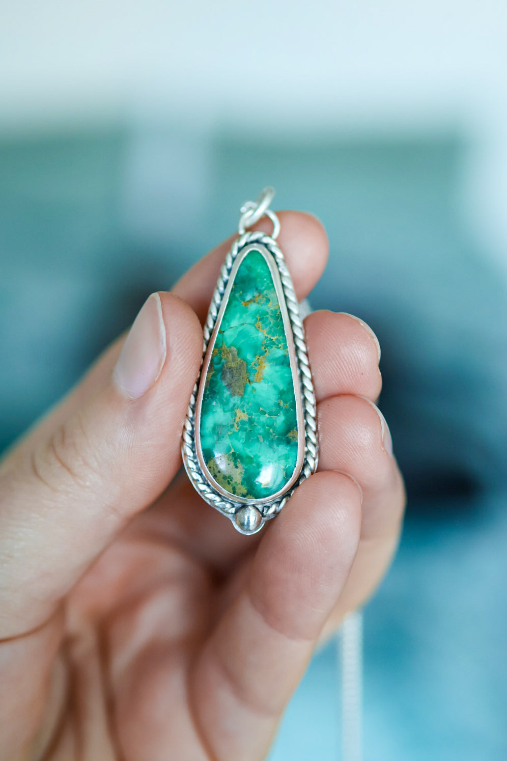 Tall Pine Reversible Necklace with Broken Arrow Variscite