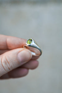 Peridot Signet Ring- Size 7