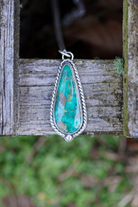 Tall Pine Reversible Necklace with Broken Arrow Variscite