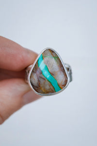 Mountain Rivers Ring with Royston Ribbon Turquoise- Size 7.25