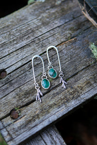 Forest Balance Earrings with Emerald