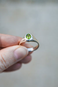 Peridot Signet Ring- Size 7