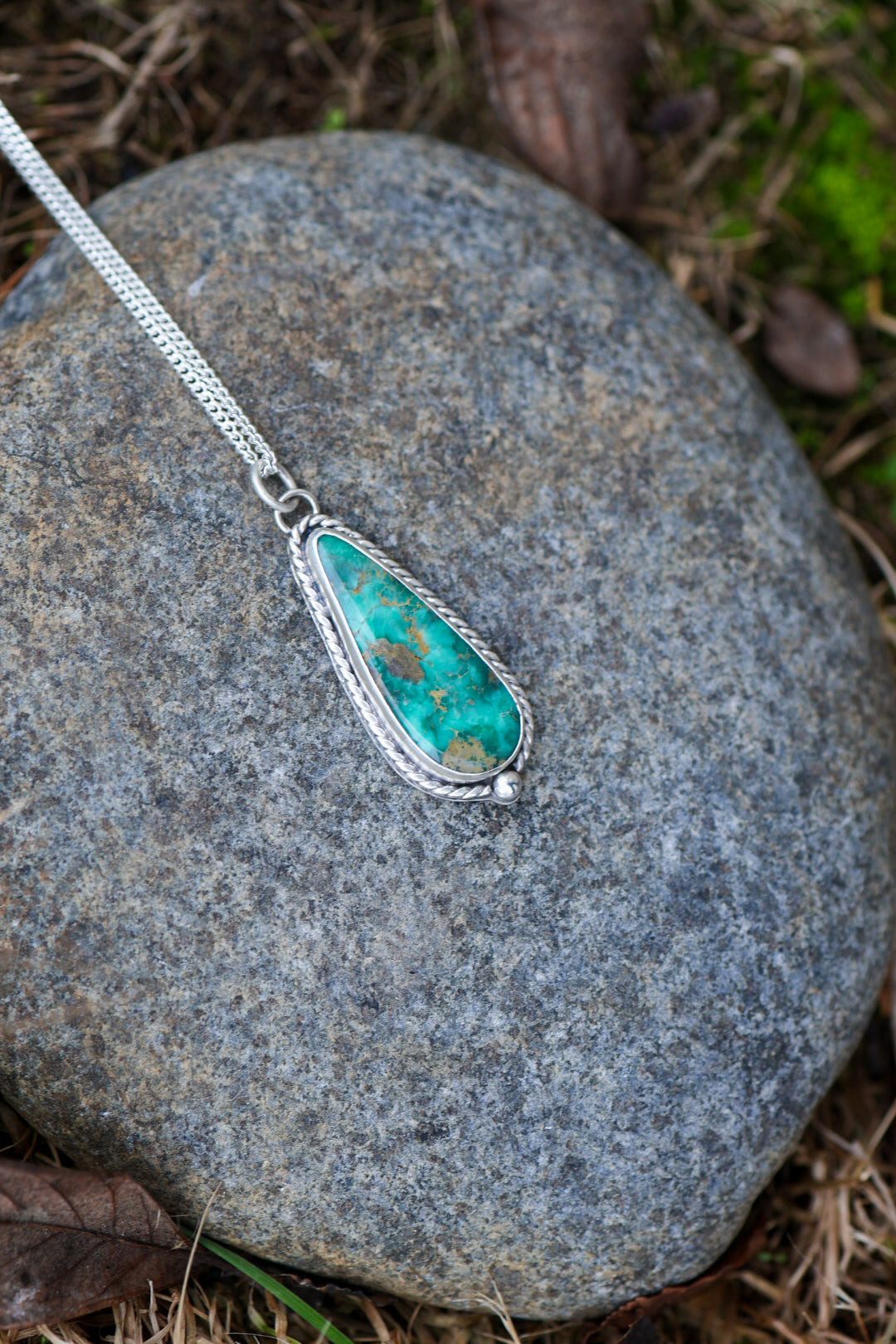 Tall Pine Reversible Necklace with Broken Arrow Variscite