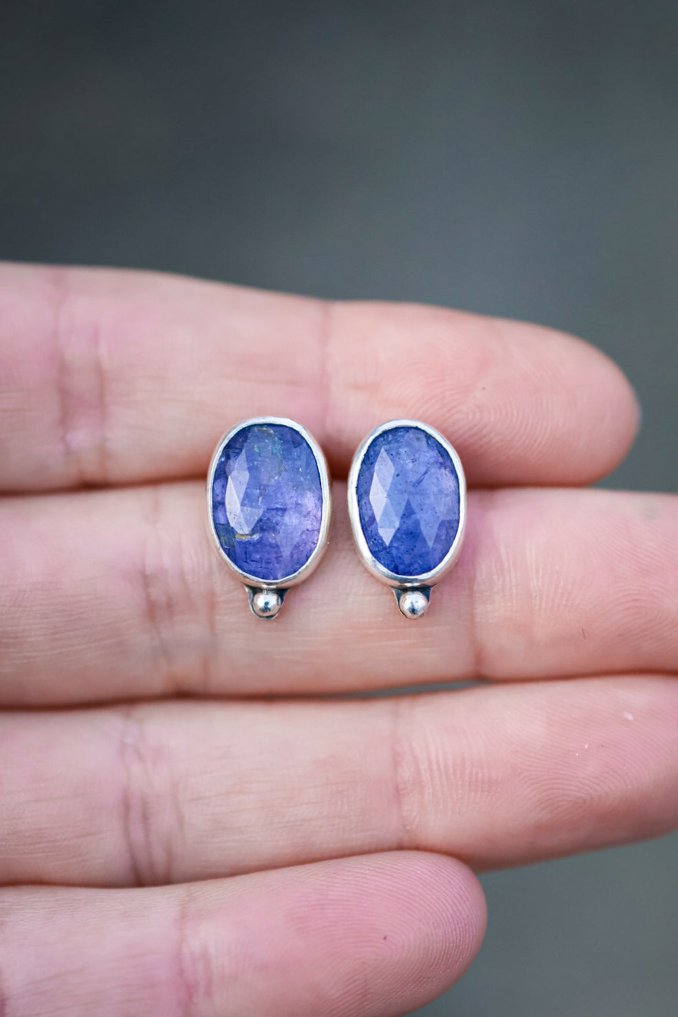 Tanzanite Stud Earrings