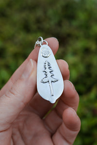 Tall Pine Reversible Necklace with Broken Arrow Variscite