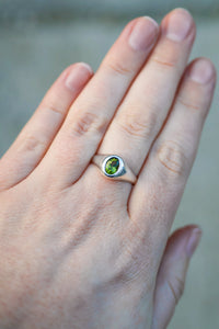 Peridot Signet Ring- Size 7