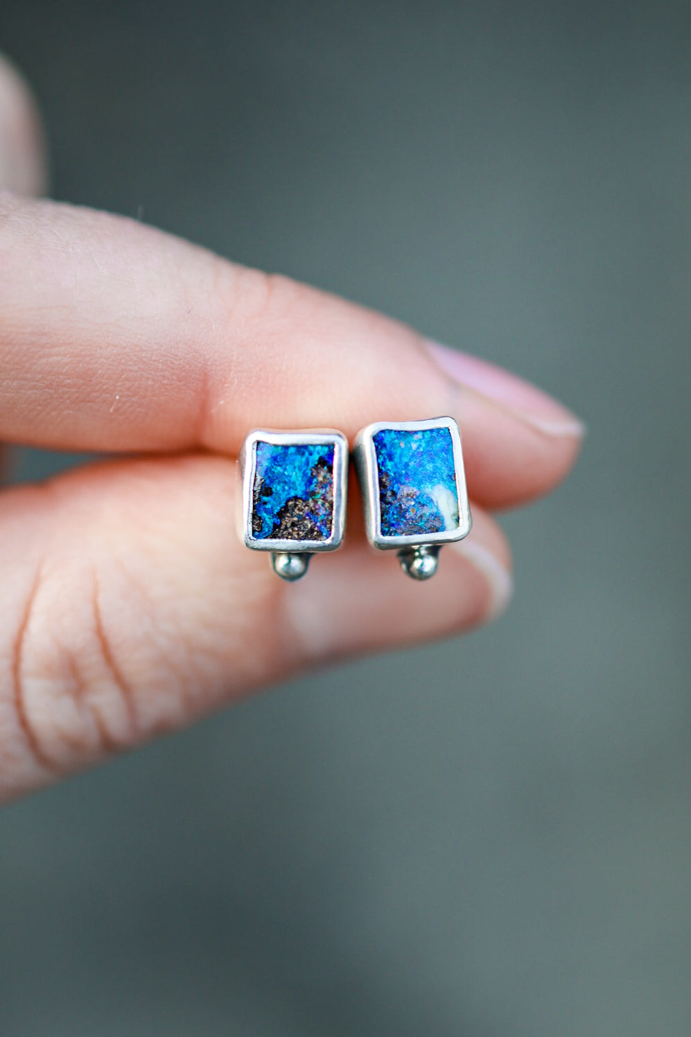 Boulder Opal Stud Earrings
