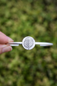 Myrtle Leaf Cuff Bracelet