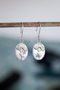Floral Bouquet Earrings with Ceylon Sapphire