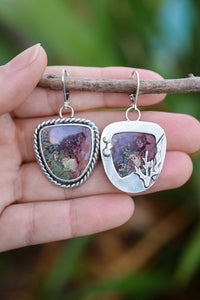 Reef Magic Reversible Earrings with Moss Agate