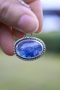 Mountains at Dusk Reversible Necklace with Tanzanite