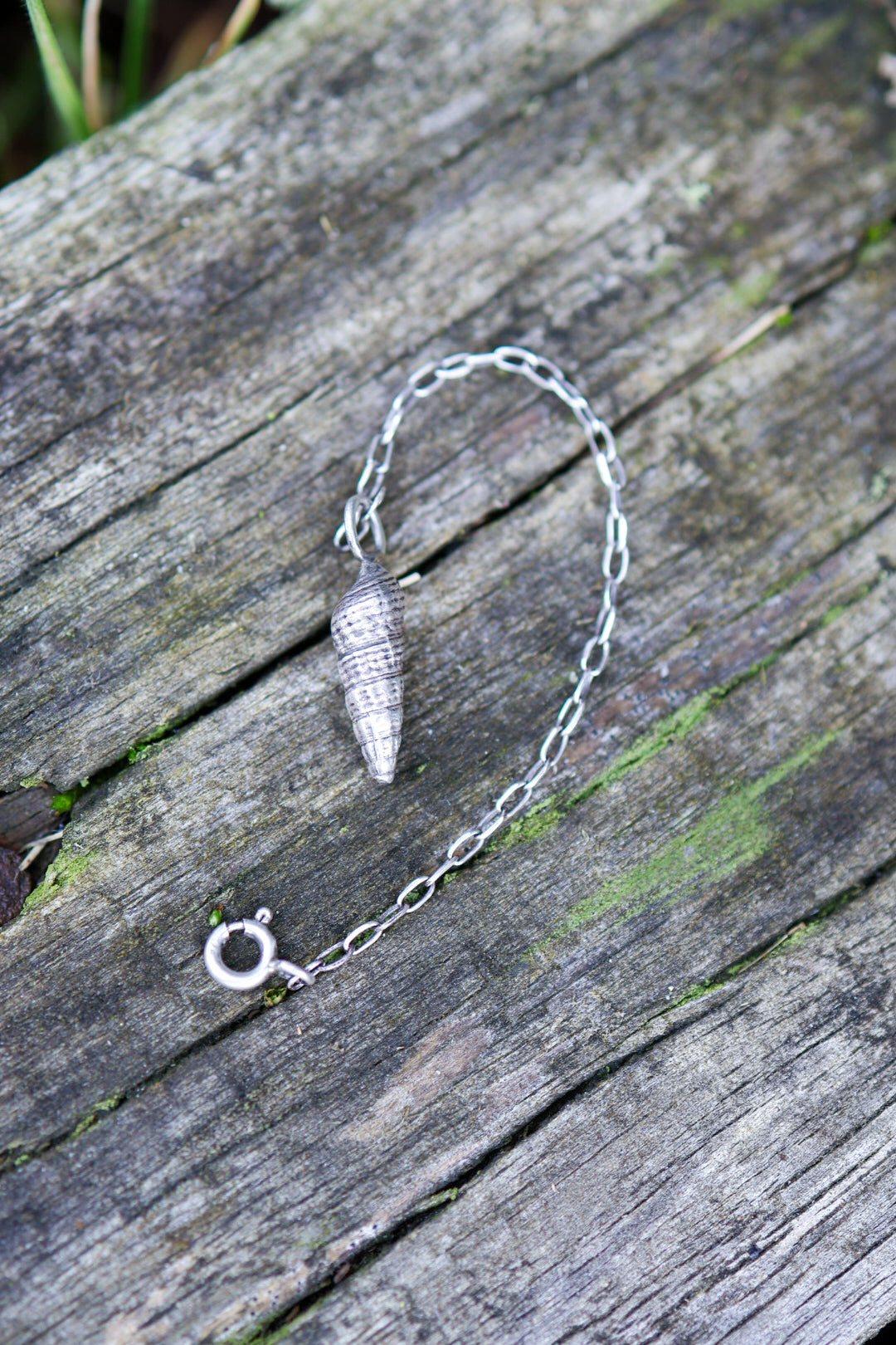 Sea Siren Necklace with Ammonite & Mother of Pearl Inlay