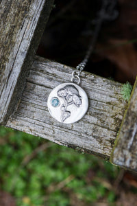 Floral Bouquet Necklace with Sapphire