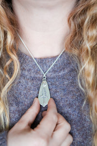 Tall Pine Reversible Necklace with Broken Arrow Variscite