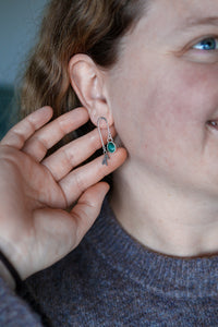 Forest Balance Earrings with Emerald
