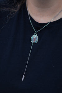 Sea Siren Necklace with Ammonite & Abalone Inlay