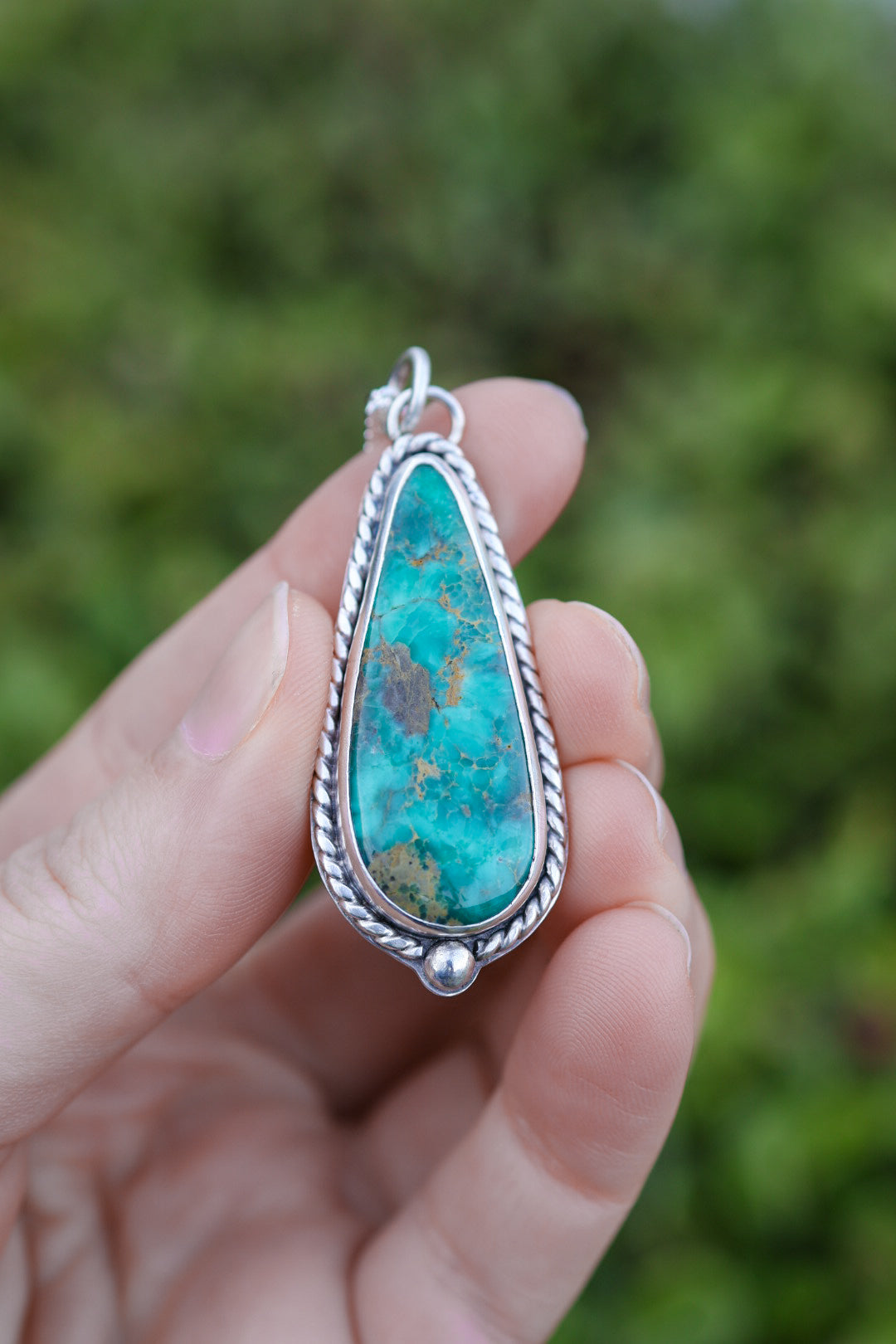Tall Pine Reversible Necklace with Broken Arrow Variscite