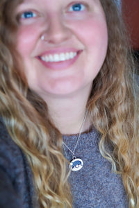 Mountains at Dusk Reversible Necklace with Tanzanite