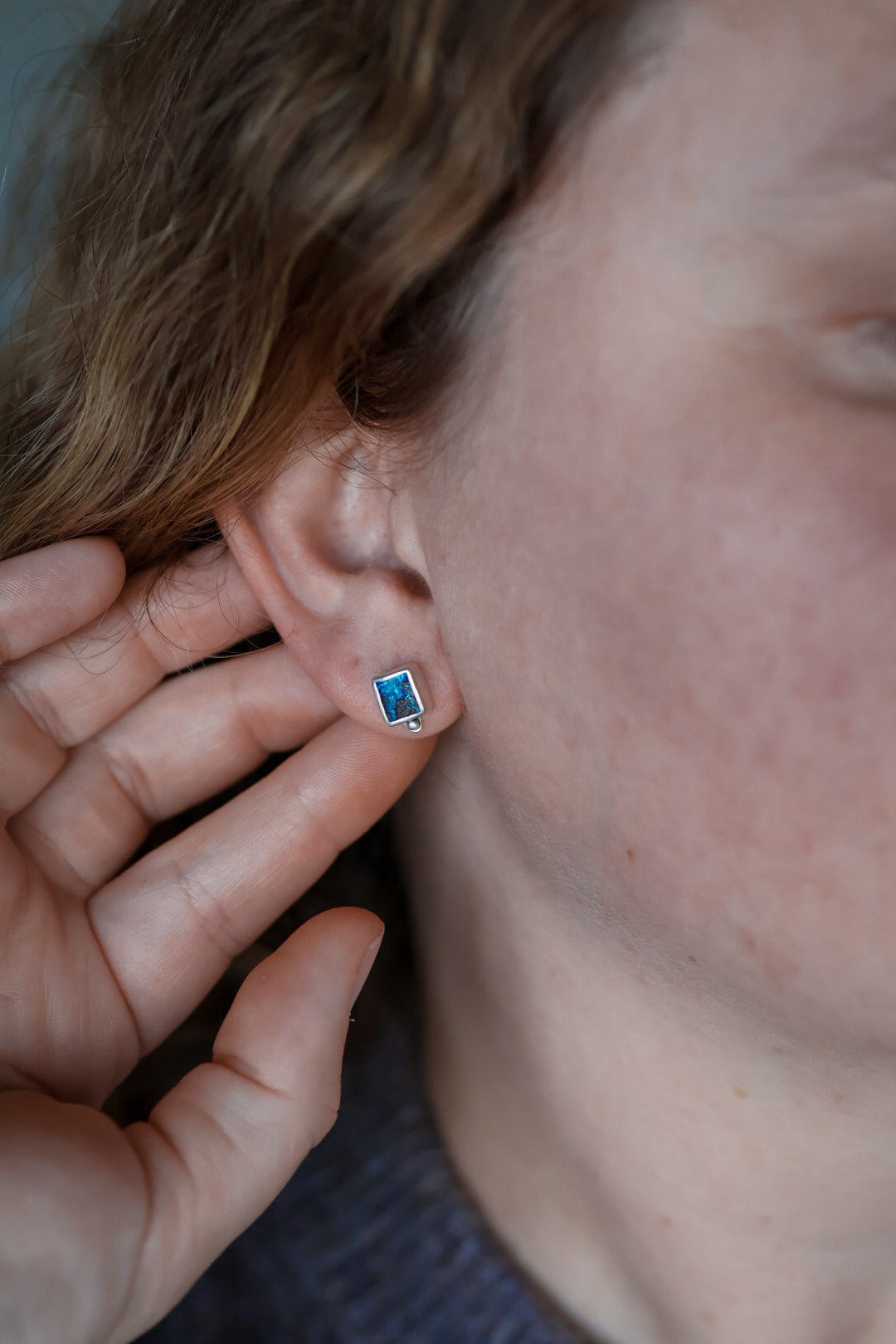 Boulder Opal Stud Earrings