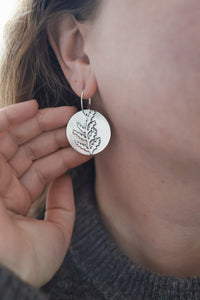 Sunlit Fern Reversible Earrings with Malachite **Discounted**