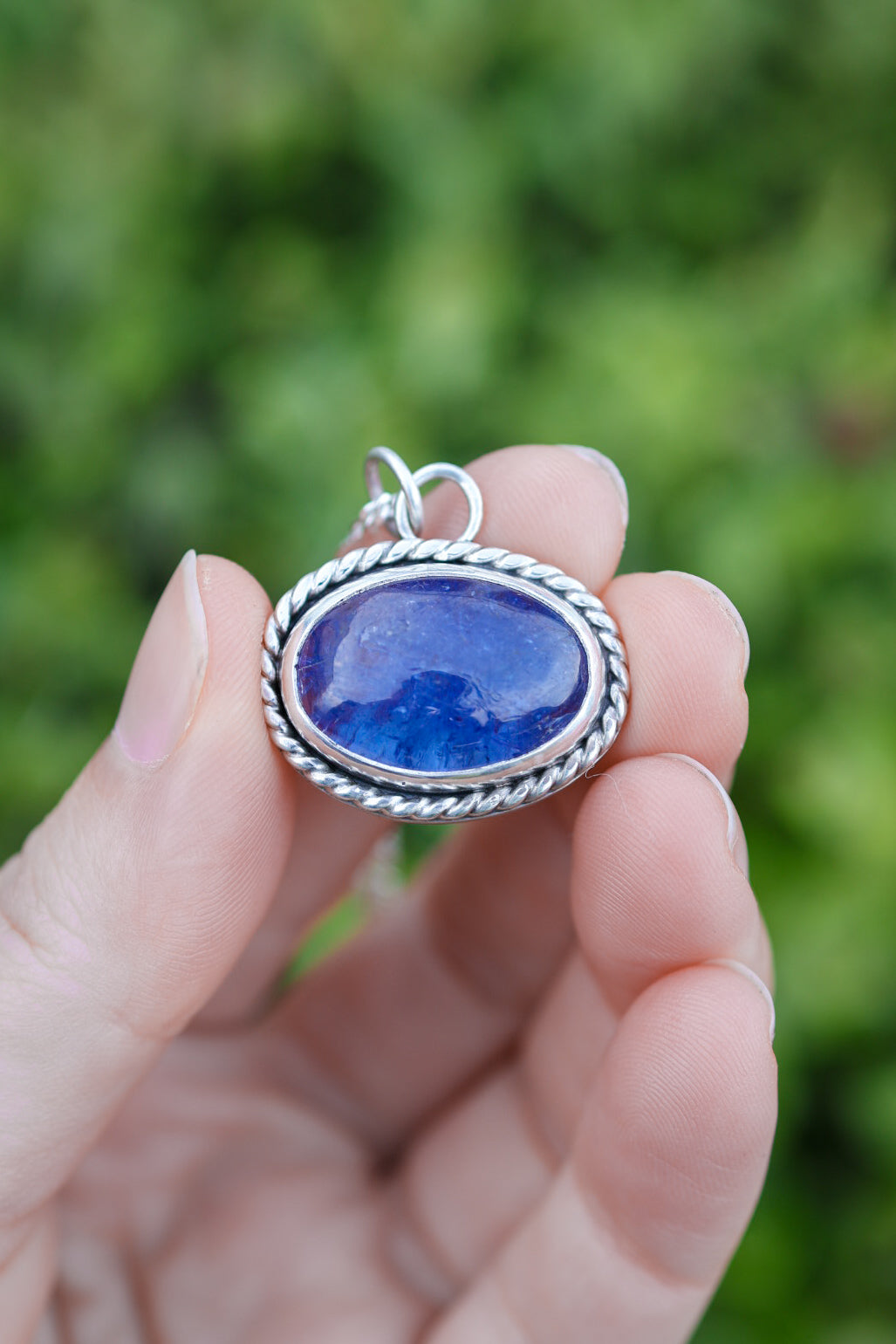 Mountains at Dusk Reversible Necklace with Tanzanite