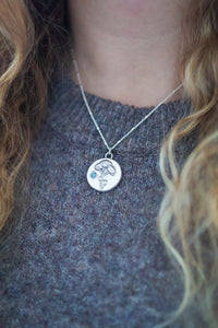 Floral Bouquet Necklace with Sapphire