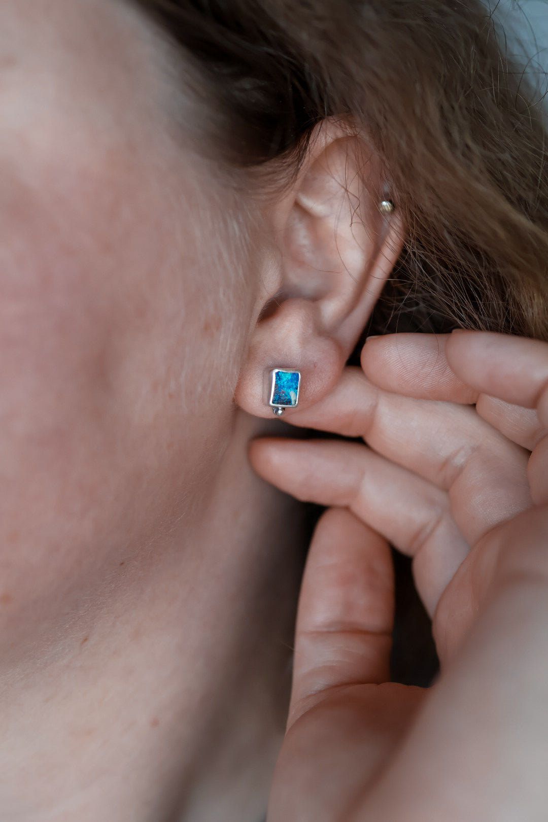 Boulder Opal Stud Earrings