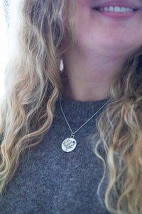 Cedar Sprig Necklace with Sapphire