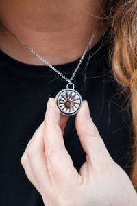 Sea Siren Necklace with Ammonite & Mother of Pearl Inlay
