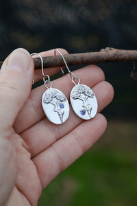 Floral Bouquet Earrings with Ceylon Sapphire