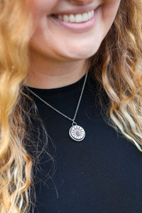 Sea Siren Necklace with Ammonite & Mother of Pearl Inlay