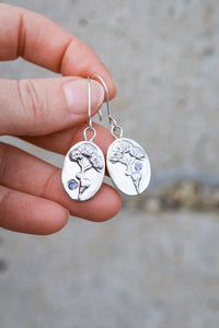 Floral Bouquet Earrings with Ceylon Sapphire