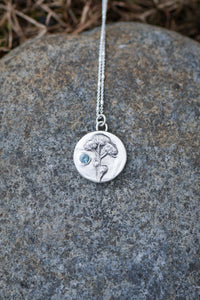 Floral Bouquet Necklace with Sapphire