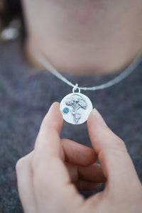 Floral Bouquet Necklace with Sapphire