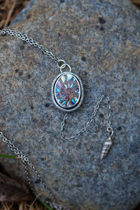 Sea Siren Necklace with Ammonite & Abalone Inlay