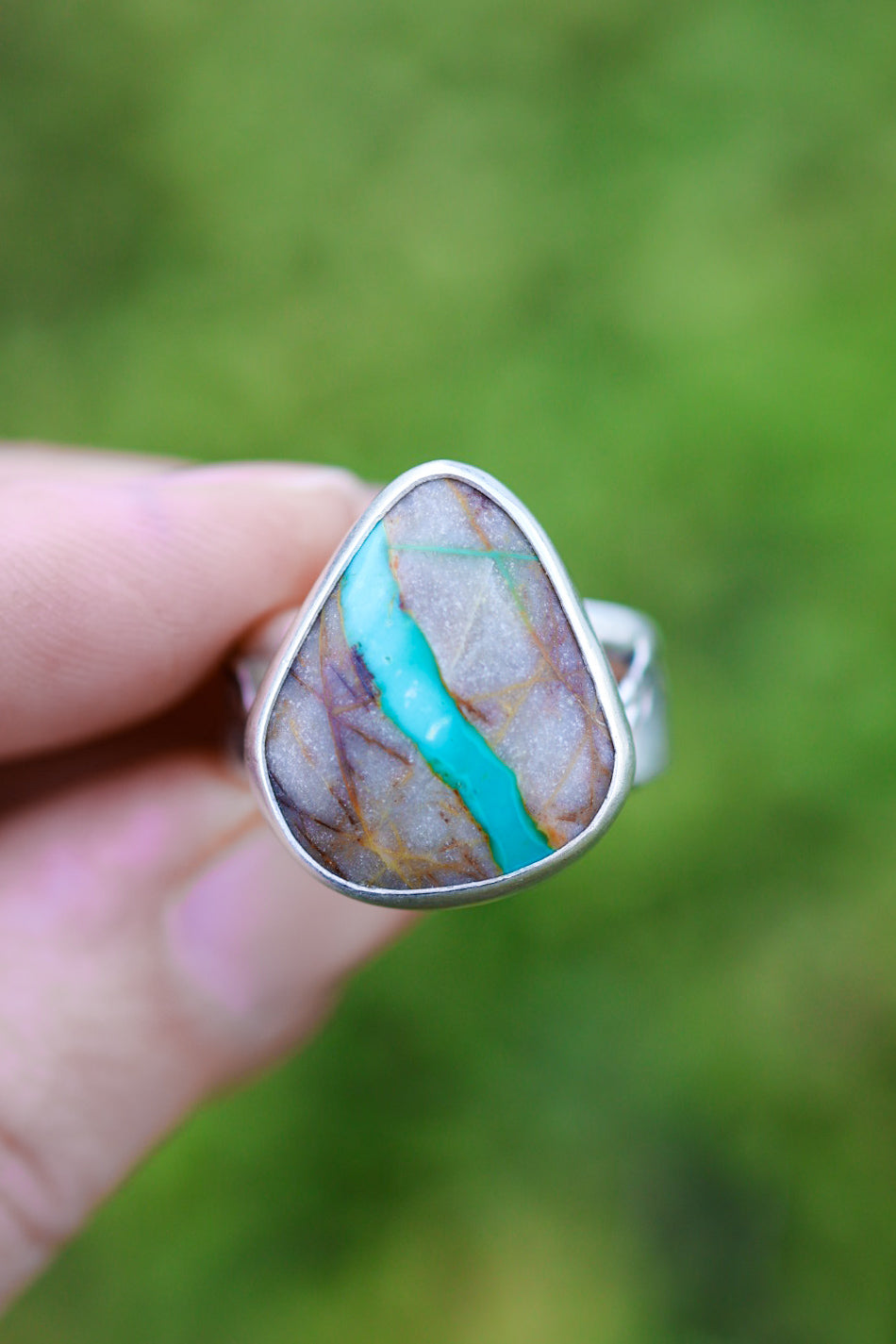 Mountain Rivers Ring with Royston Ribbon Turquoise- Size 7.25