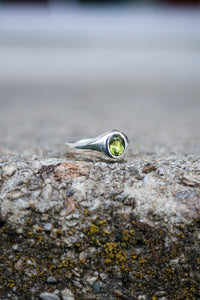 Peridot Signet Ring- Size 7