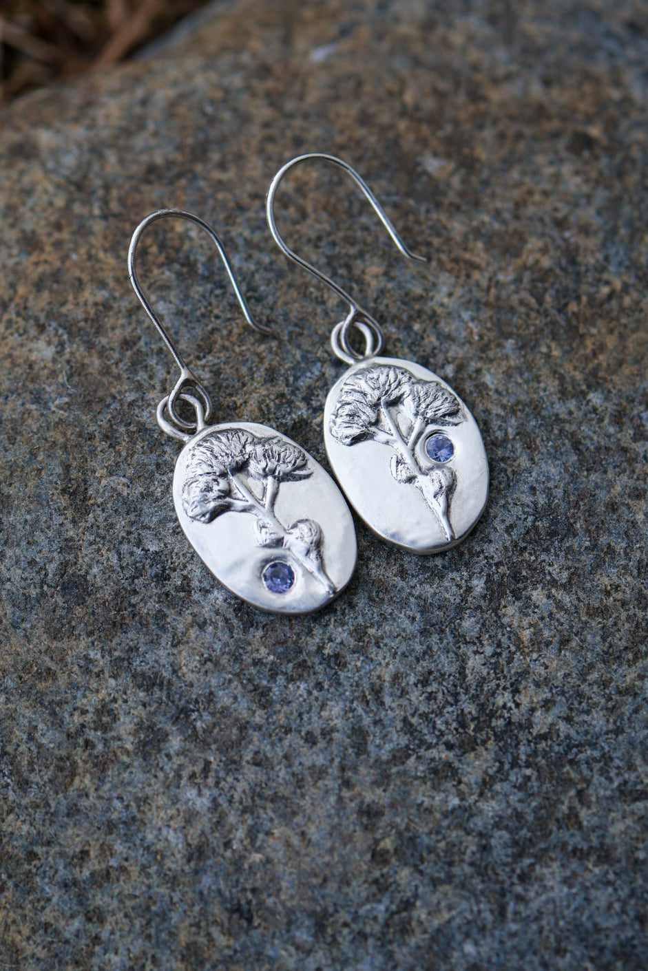 Floral Bouquet Earrings with Ceylon Sapphire