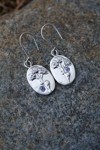 Floral Bouquet Earrings with Ceylon Sapphire
