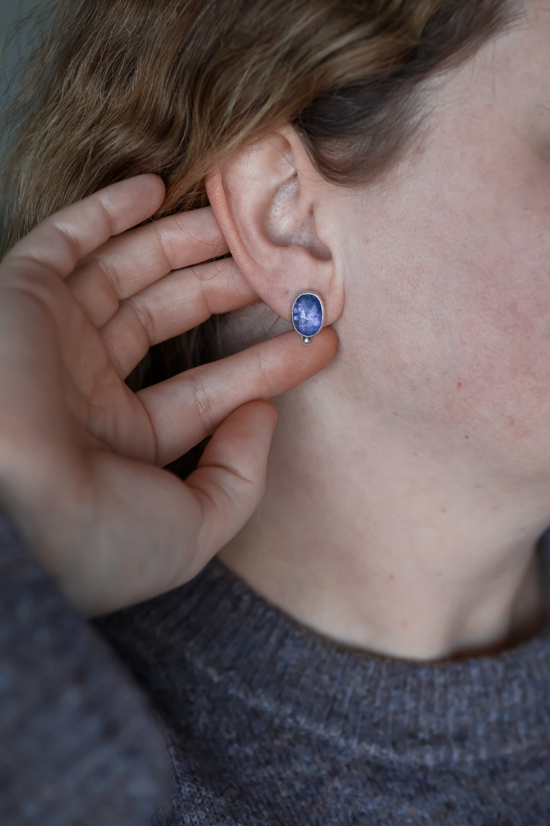 Tanzanite Stud Earrings