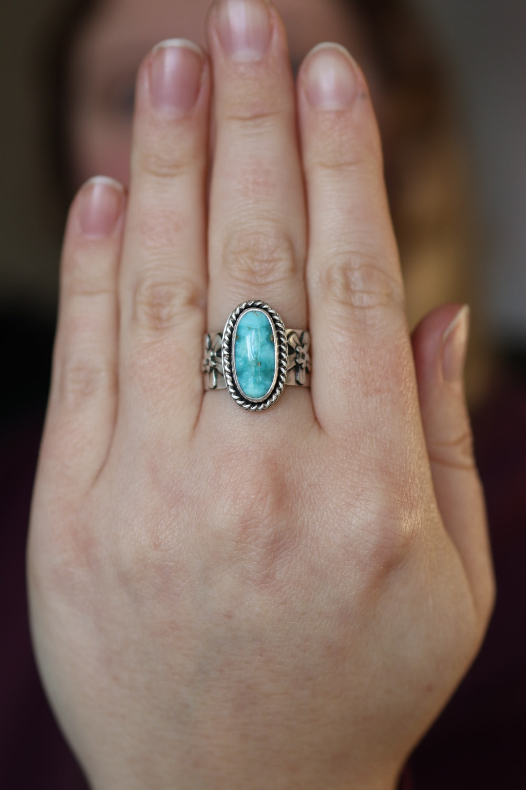 Forget Me Not Ring- Size 7.5