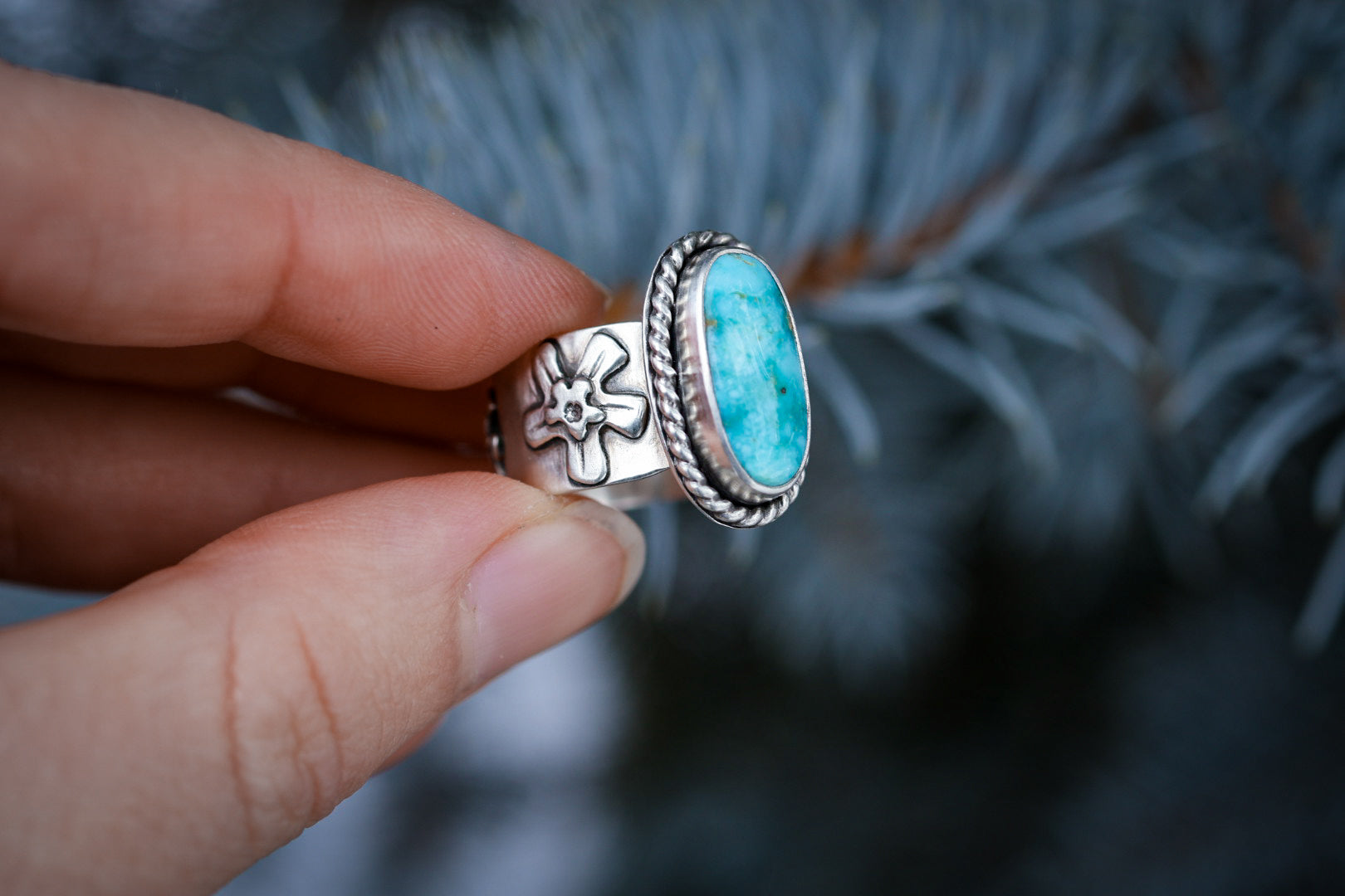 Forget Me Not Ring- Size 7.5
