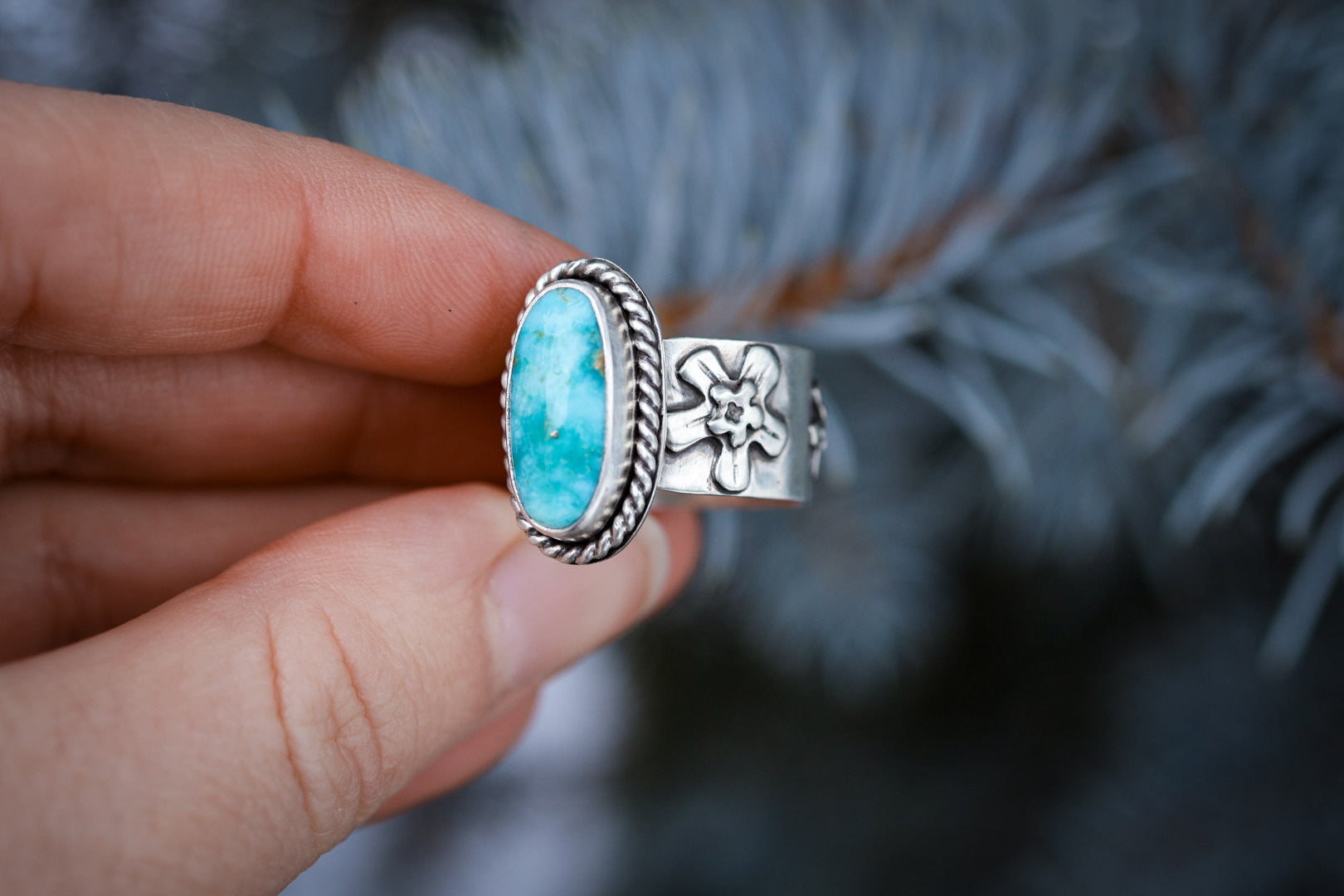 Forget Me Not Ring- Size 7.5