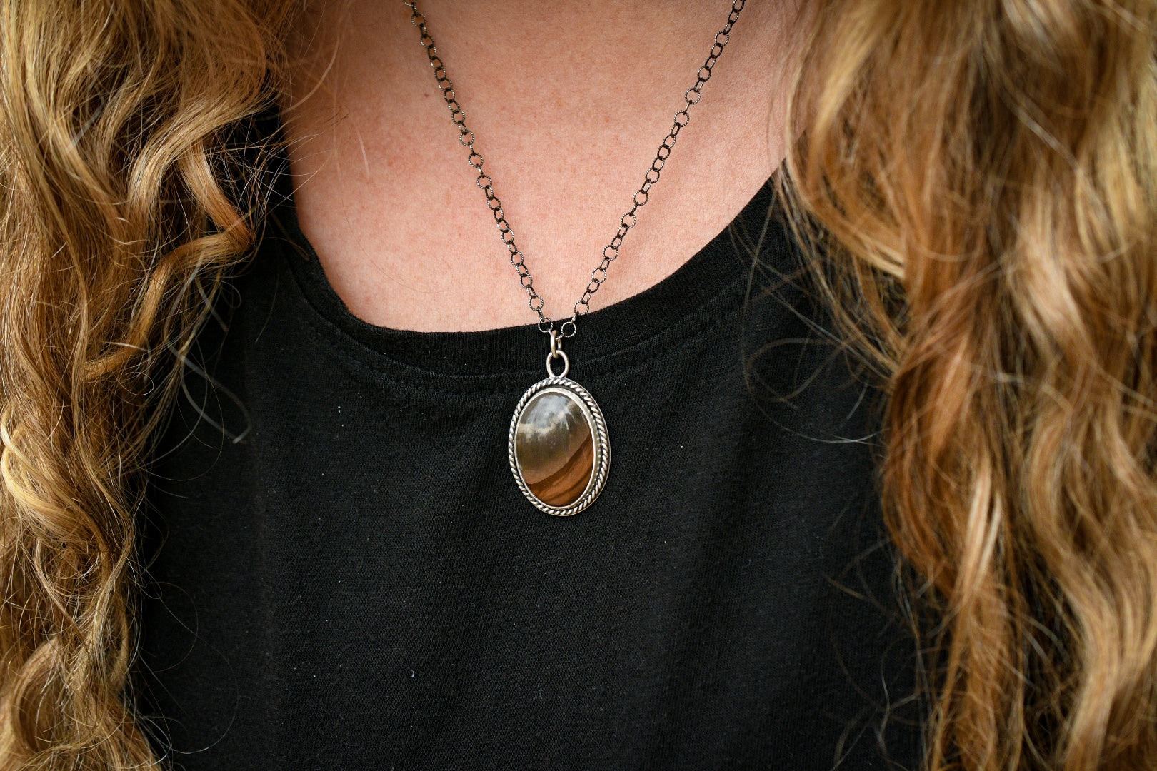 Desert Dreamer Reversible Pendant with Polychrome Jasper
